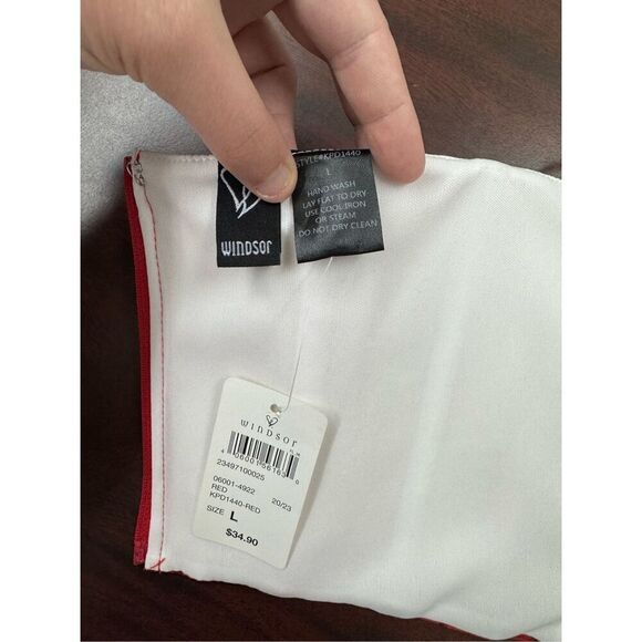 NWT Windsor Red Shiny Strapless Corset Top Size Large - Picture 4 of 8